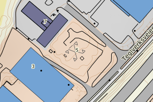 Kartbilde fra WMS-tjeneste av avviket