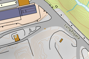 Kartbilde fra WMS-tjeneste av avviket