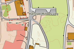 Kartbilde fra WMS-tjeneste av avviket