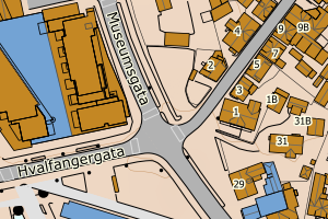 Kartbilde fra WMS-tjeneste av avviket