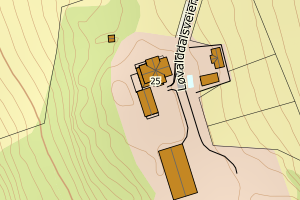 Kartbilde fra WMS-tjeneste av avviket
