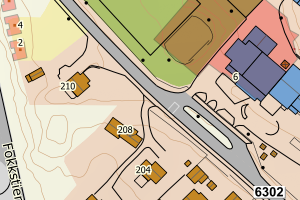 Kartbilde fra WMS-tjeneste av avviket