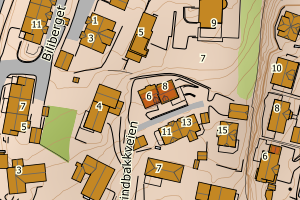 Kartbilde fra WMS-tjeneste av avviket