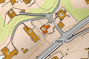 Kartbilde fra WMS-tjeneste av avviket