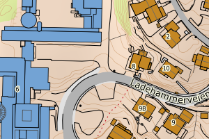 Kartbilde fra WMS-tjeneste av avviket