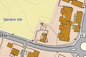 Kartbilde fra WMS-tjeneste av avviket