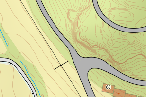 Kartbilde fra WMS-tjeneste av avviket