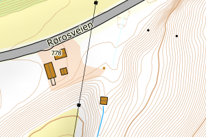 Kartbilde fra WMS-tjeneste av avviket