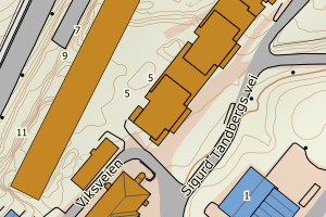 Kartbilde fra WMS-tjeneste av avviket