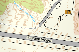 Kartbilde fra WMS-tjeneste av avviket