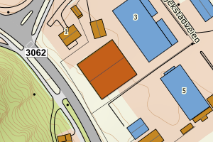 Kartbilde fra WMS-tjeneste av avviket