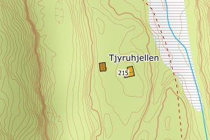 Kartbilde fra WMS-tjeneste av avviket