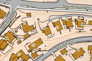 Kartbilde fra WMS-tjeneste av avviket