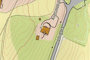 Kartbilde fra WMS-tjeneste av avviket