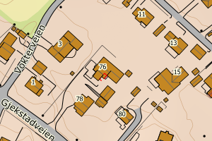 Kartbilde fra WMS-tjeneste av avviket