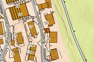 Kartbilde fra WMS-tjeneste av avviket