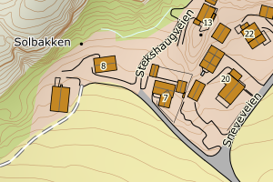 Kartbilde fra WMS-tjeneste av avviket