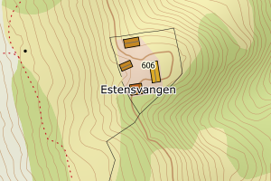 Kartbilde fra WMS-tjeneste av avviket