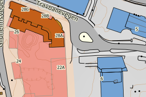 Kartbilde fra WMS-tjeneste av avviket