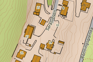 Kartbilde fra WMS-tjeneste av avviket