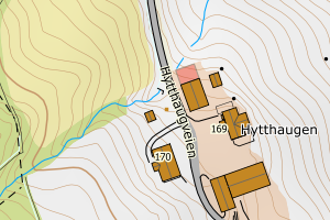 Kartbilde fra WMS-tjeneste av avviket