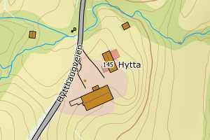 Kartbilde fra WMS-tjeneste av avviket