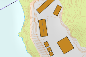 Kartbilde fra WMS-tjeneste av avviket