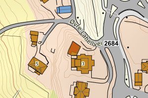 Kartbilde fra WMS-tjeneste av avviket