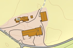 Kartbilde fra WMS-tjeneste av avviket