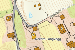 Kartbilde fra WMS-tjeneste av avviket