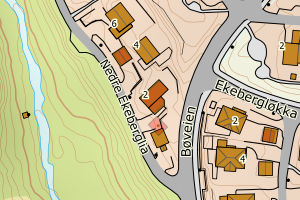 Kartbilde fra WMS-tjeneste av avviket