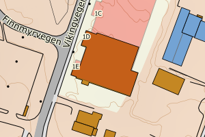 Kartbilde fra WMS-tjeneste av avviket