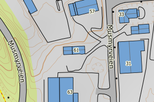 Kartbilde fra WMS-tjeneste av avviket