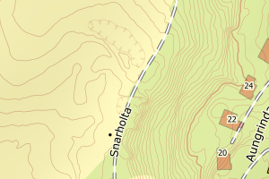 Kartbilde fra WMS-tjeneste av avviket