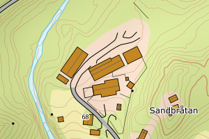 Kartbilde fra WMS-tjeneste av avviket