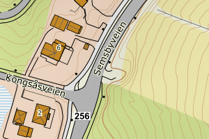 Kartbilde fra WMS-tjeneste av avviket