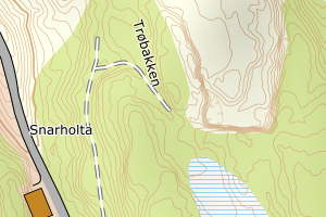 Kartbilde fra WMS-tjeneste av avviket