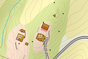 Kartbilde fra WMS-tjeneste av avviket