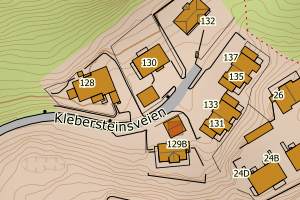 Kartbilde fra WMS-tjeneste av avviket