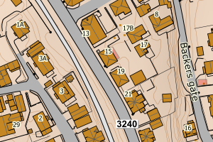 Kartbilde fra WMS-tjeneste av avviket