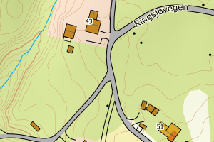 Kartbilde fra WMS-tjeneste av avviket