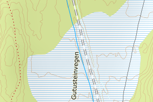 Kartbilde fra WMS-tjeneste av avviket