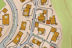 Kartbilde fra WMS-tjeneste av avviket