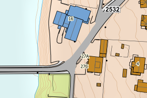 Kartbilde fra WMS-tjeneste av avviket