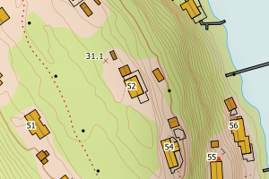Kartbilde fra WMS-tjeneste av avviket