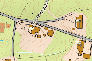 Kartbilde fra WMS-tjeneste av avviket