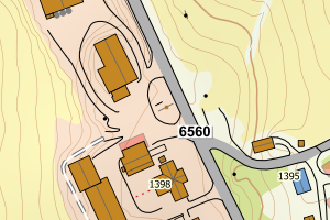 Kartbilde fra WMS-tjeneste av avviket