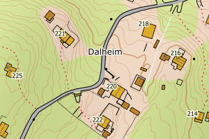 Kartbilde fra WMS-tjeneste av avviket