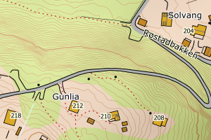 Kartbilde fra WMS-tjeneste av avviket