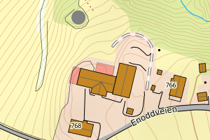 Kartbilde fra WMS-tjeneste av avviket